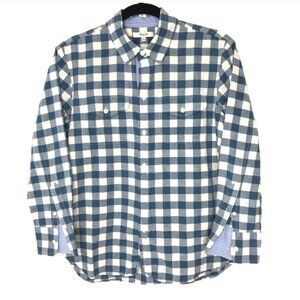 Madewell Small Blue Gingham Check Cargo Work Shirt